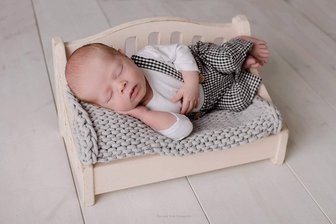 Fox Wooden Newborn Crib Photography Props