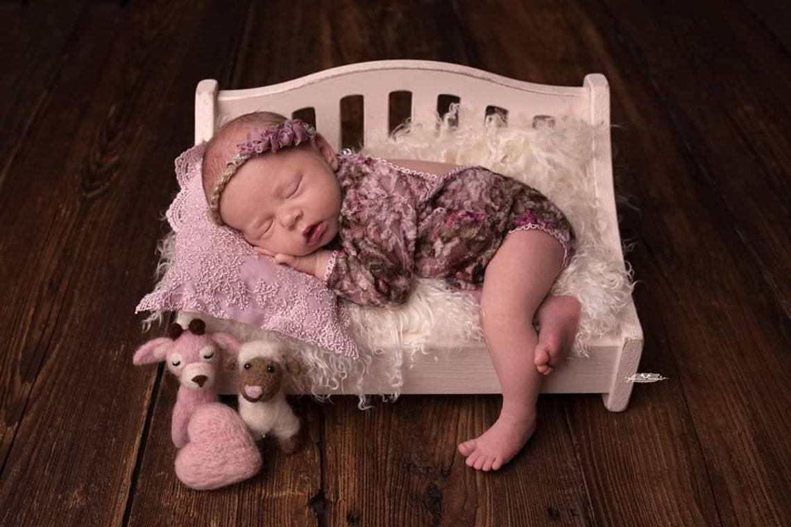 Fox Wooden Newborn Crib Photography Props
