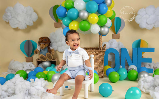 Fox Rolled Boy Birthday Vinyl Balloon Backdrop Designed By Blanca Perez - Foxbackdrop