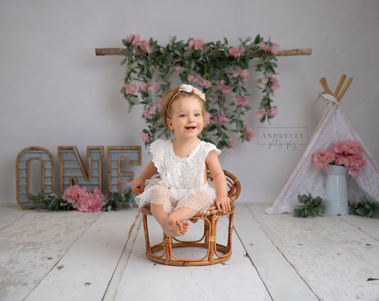 Fox Birthday Outdoor Tent Vinyl Backdrop Designed by Blanca Perez