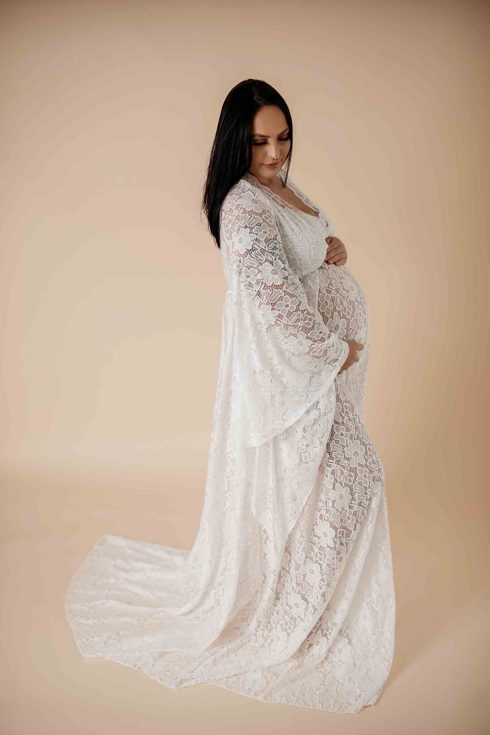 Buy Sale Fox Sexy V Neck Long Lace Maternity Dress for Photography Foxbackdrop Buy Sale Fox Sexy V Neck Long Lace Maternity Dress for Photography Foxbackdrop