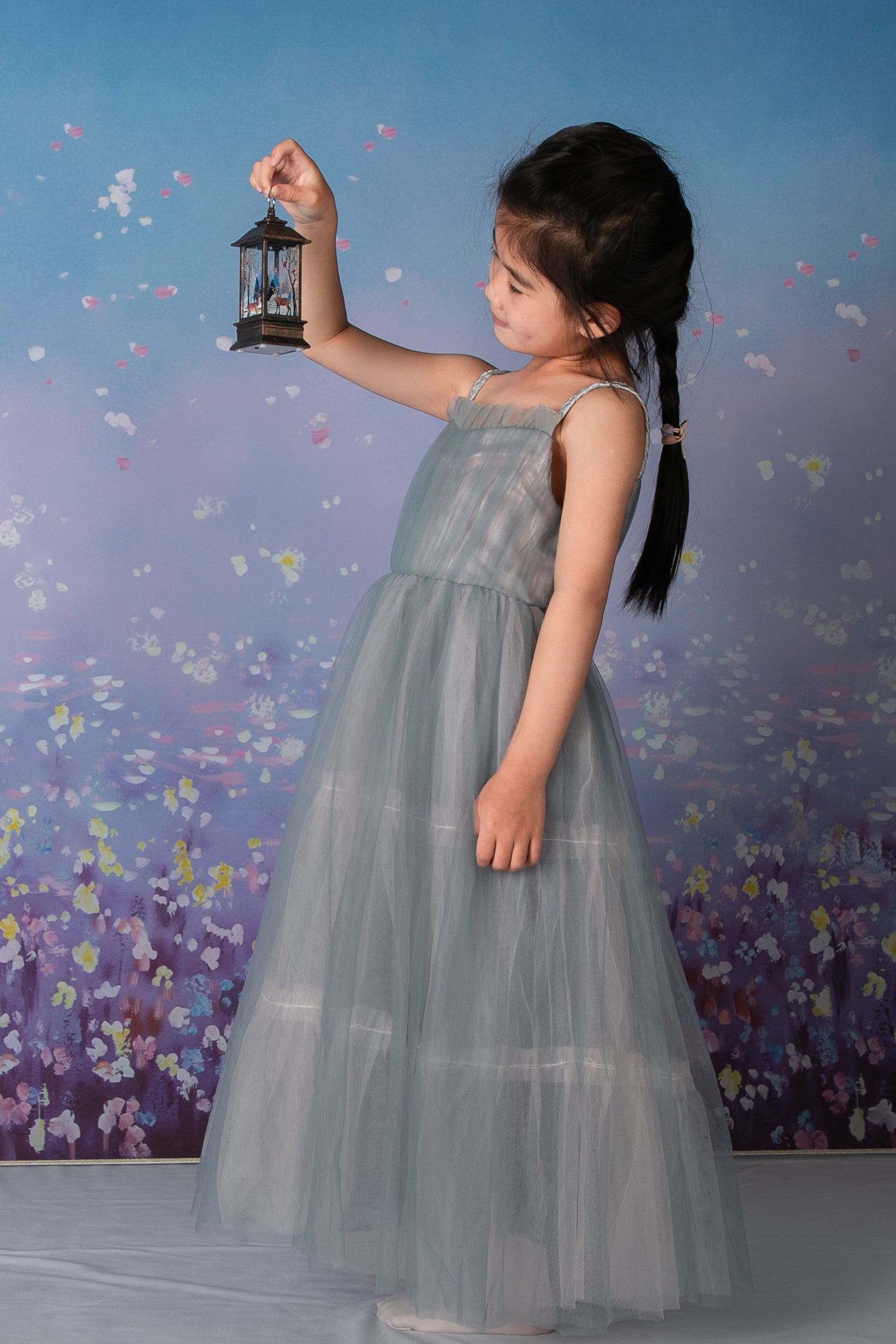 Fox Rolled Little Flowers Vinyl Children Photography Backdrop - Foxbackdrop