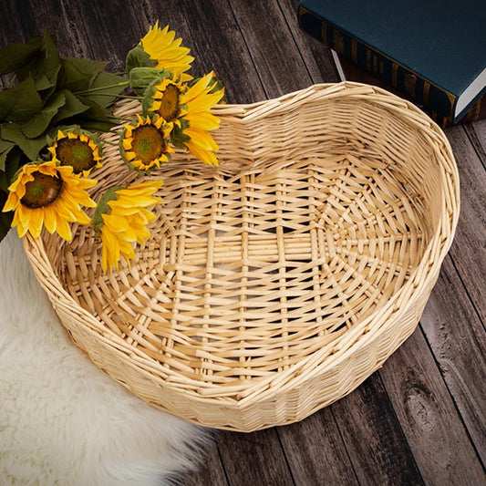 Fox Heart-shaped Basket for Newborn Photo Props