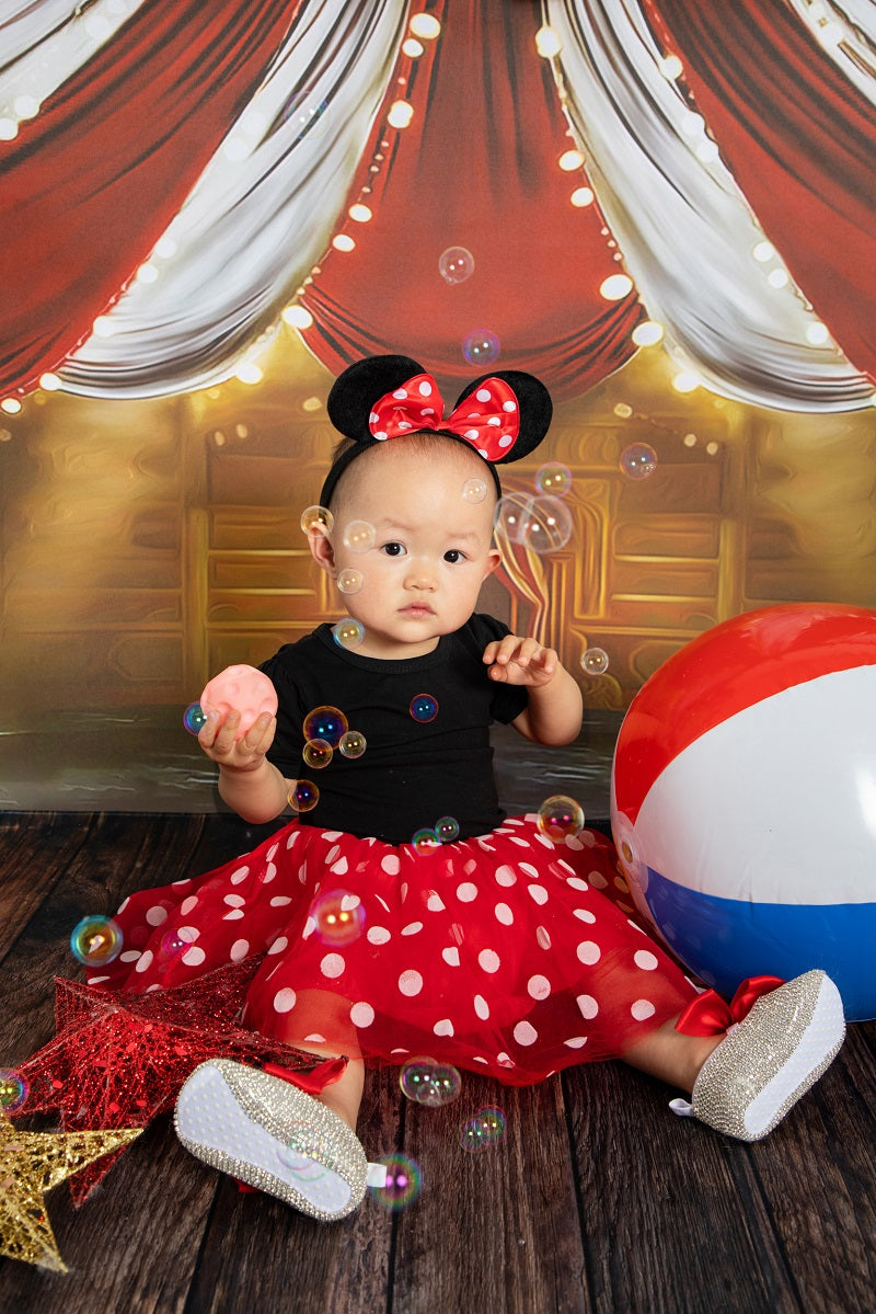 RTS Fox Circus Music Stage Vinyl Photography Backdrop