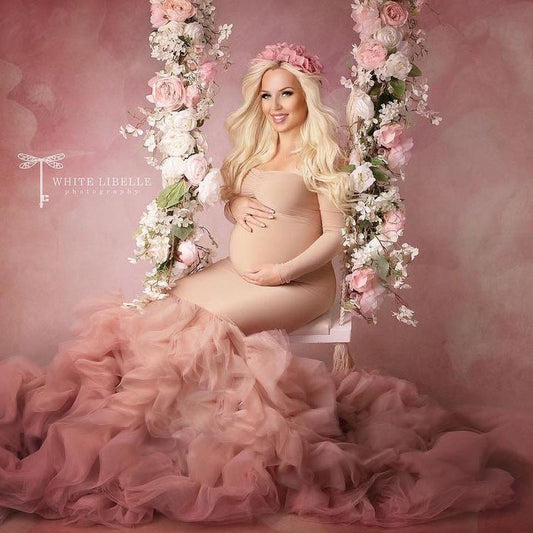 Fox Rolled Vinyl Pink Oil Painting Abstract Photo Backdrop - Foxbackdrop