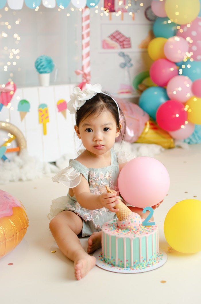 Fox Summer Candy Shop Cake Smash Vinyl Backdrop Designed By Mommy me