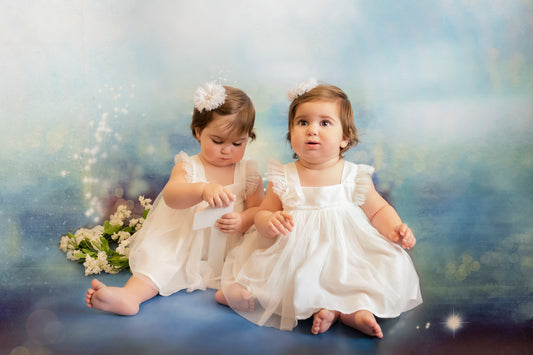 Fox Dreamy Vinyl Abstract Green Backdrop Designed By Ani Ghelichian