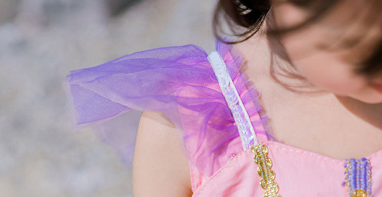 Fox Children's Clothing New Rapunzel Dress Girls Lavender Dress Halloween Costumes