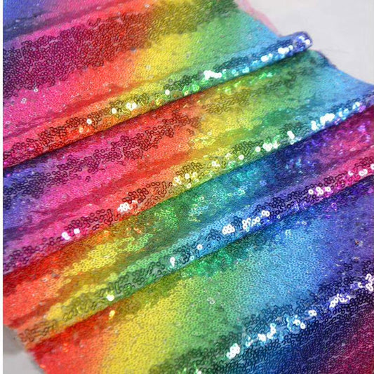 Fox 3mm Colorful Embroidered Cloth Irregular Gradient Symphony Sequins