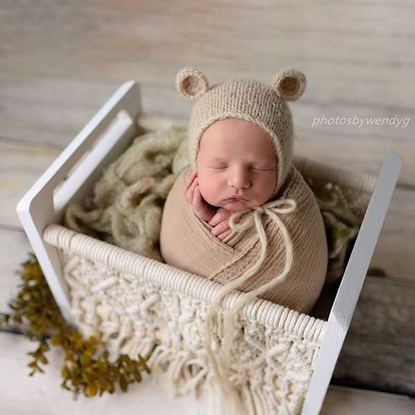 Fox Newborn Baby Wooden Prop Bed Photography Props - Foxbackdrop