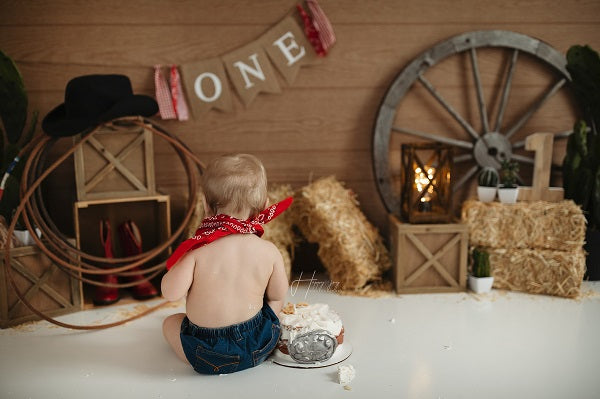 Fox Birthday Farm Board Paddy Cowboy Vinyl Backdrop Designed By Joy Perez