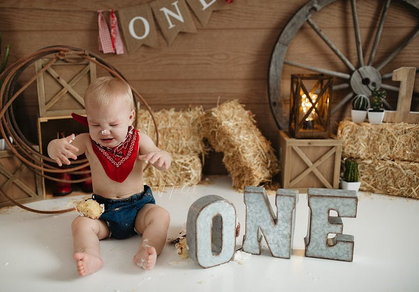 Fox Birthday Farm Board Paddy Cowboy Vinyl Backdrop Designed By Joy Perez