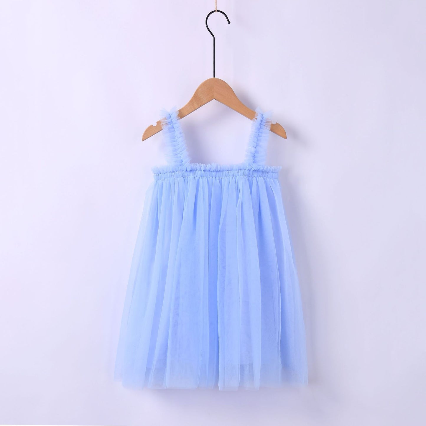Fox Summer New Girls Suspenders Mesh Dress Princess Rainbow Tutu