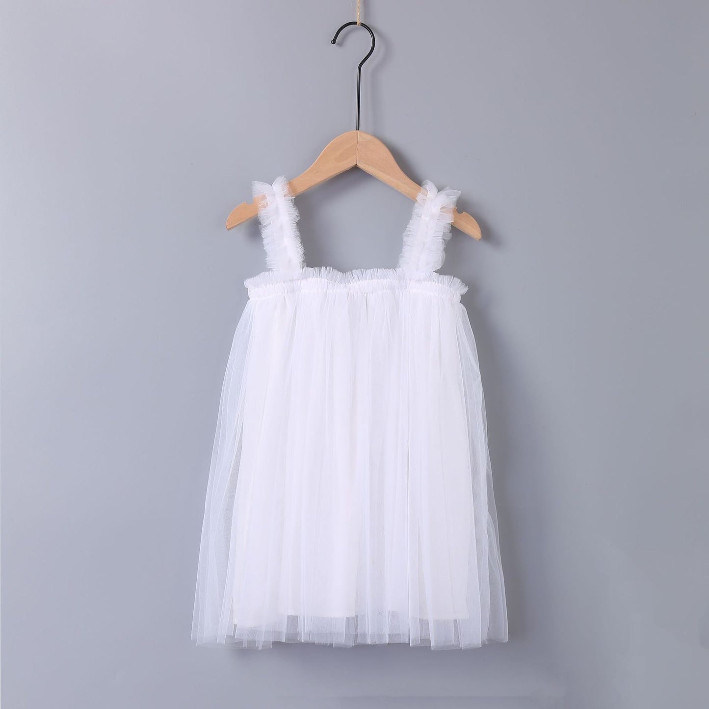 Fox Summer New Girls Suspenders Mesh Dress Princess Rainbow Tutu