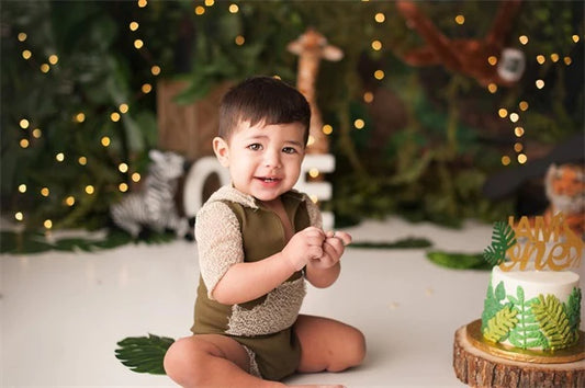 RTS Fox Spring Animal Zoo Birthday Fabric Backdrop Designed by Kristen Noelle