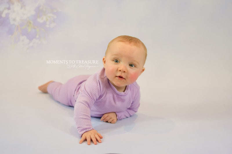 Fox Lilac Floral Vinyl Photography Backdrop