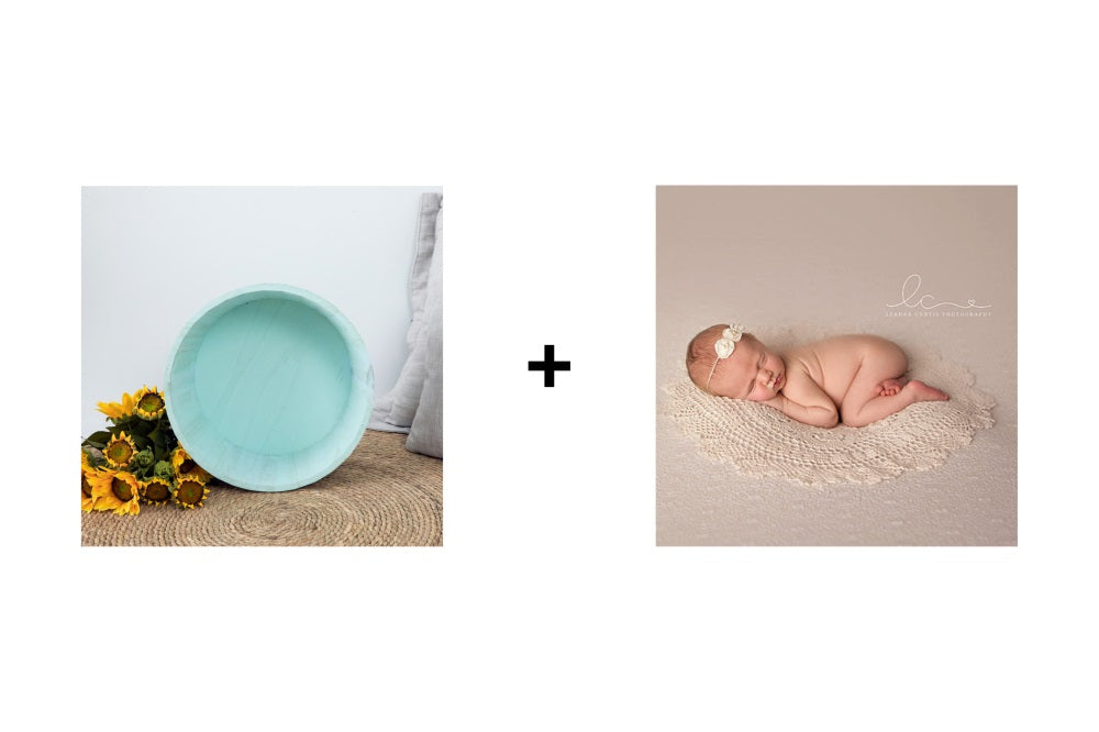 Warm up Sky Blue Tub+White Blanket