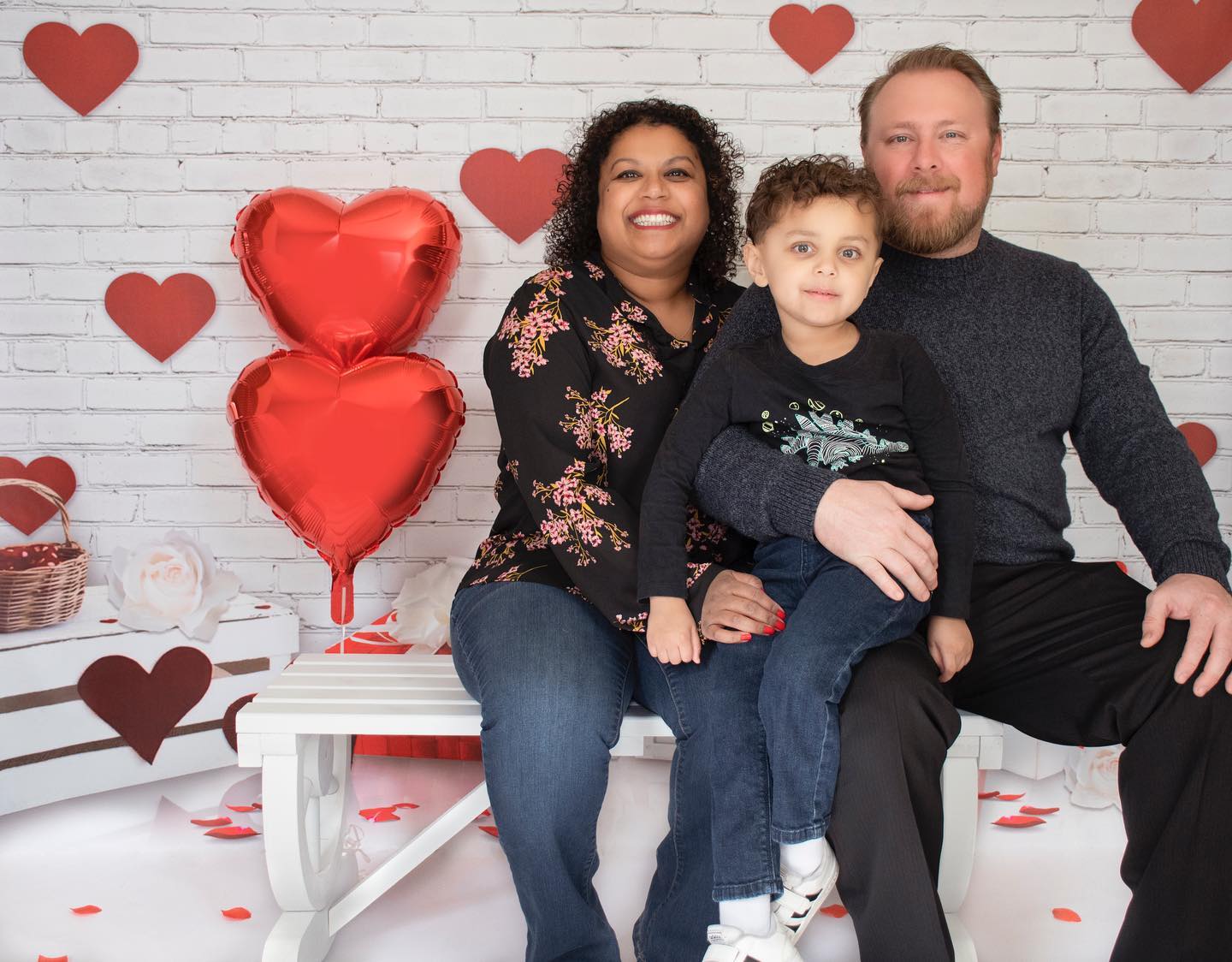 Fox Vinyl Valentine's Day Backdrop for Photography