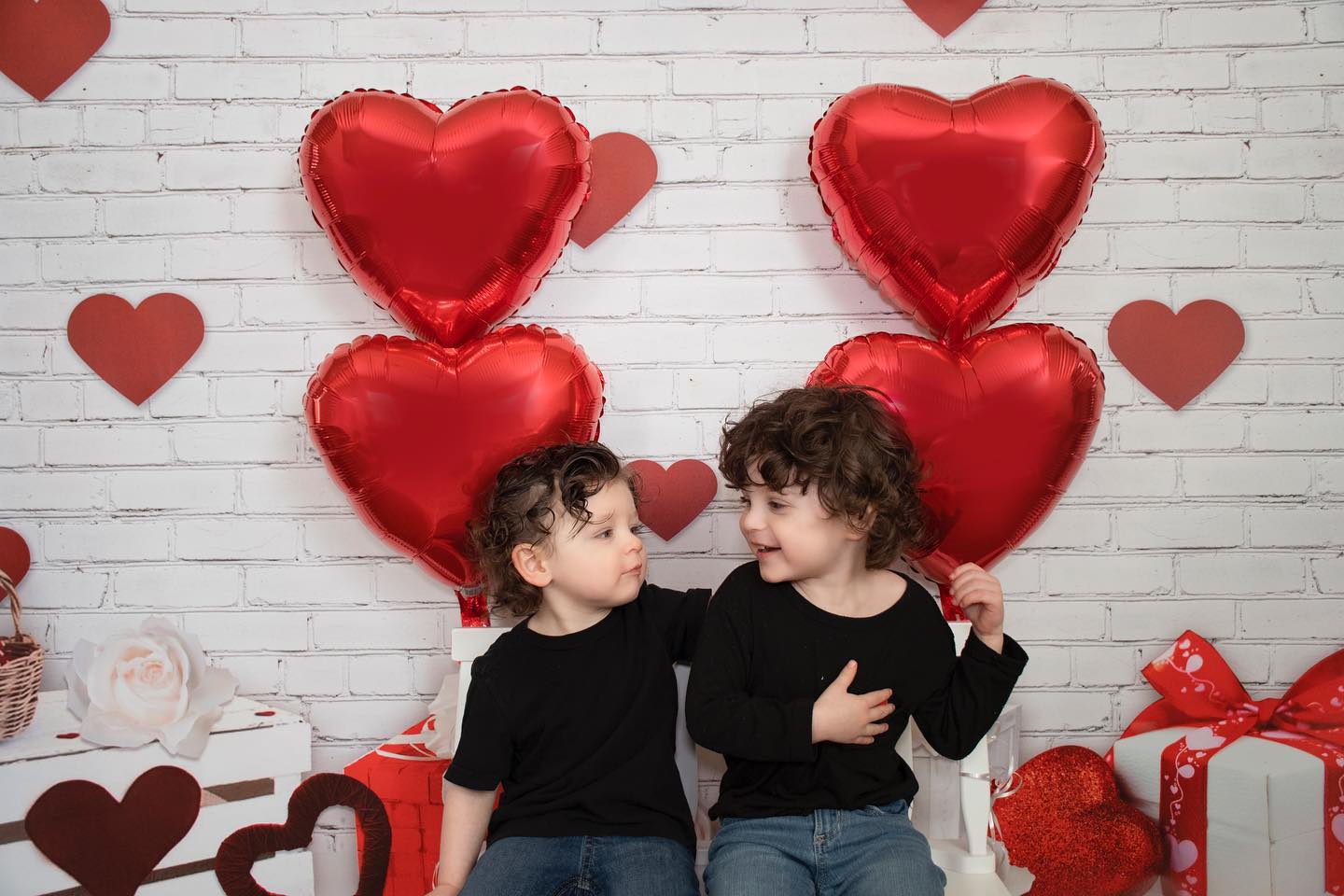 Fox Vinyl Valentine's Day Backdrop for Photography