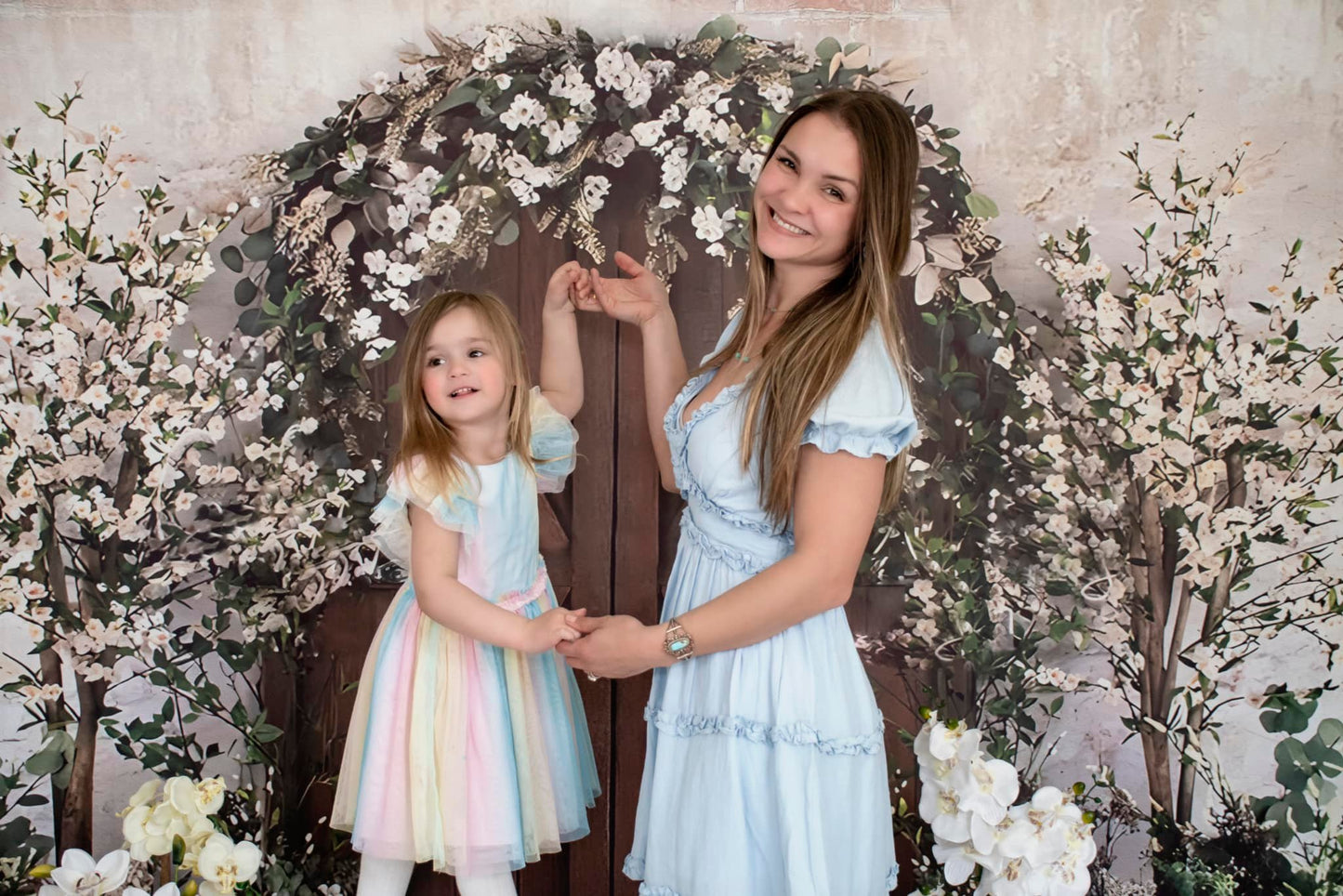 Fox Spring Flowers Door Photography Vinyl Backdrop