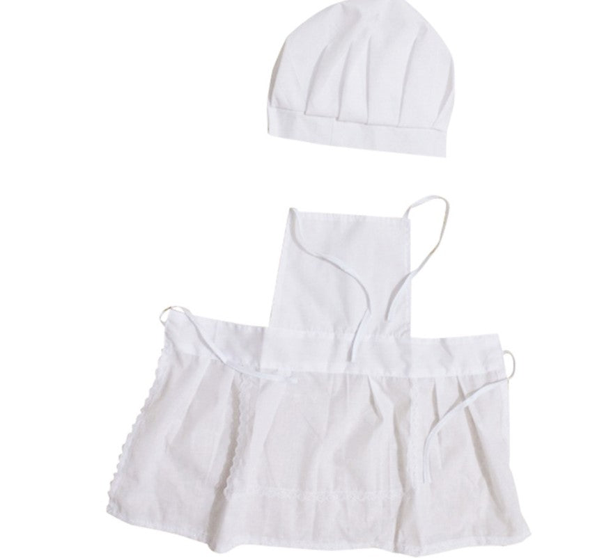 Fox White Kids Kitchen Cook Outfit Clothes Photo Prop for Photoshoot - Foxbackdrop