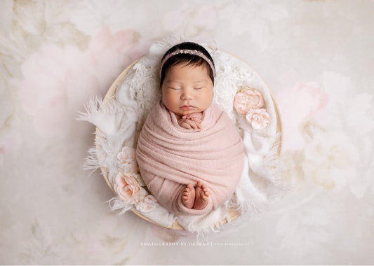 Fox Vague Flowers Vintage Retro Portrait Vinyl Backdrop