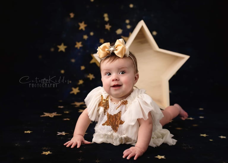 Fox Newborn Photography Props Mini Baby Star White Wooden Box Prop