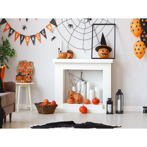 Fox Rolled Halloween Children Vinyl Photo Backdrop - Foxbackdrop