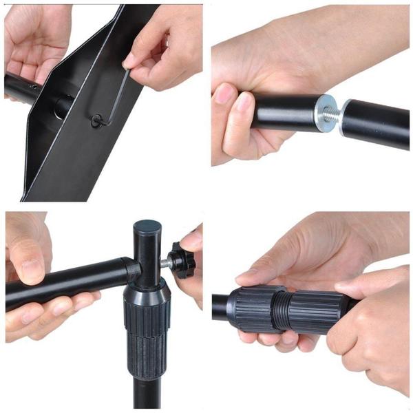 Fox Solid Moonstone Blue Vinyl Backdrop+Equipment Framework Telescopic Stand Adjustable Photographic Backdrop Display Stand