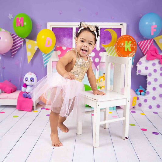Fox Rolled Vinyl Cake Smash Children Birthday Backdrop Designed By Blanca Perez - Foxbackdrop