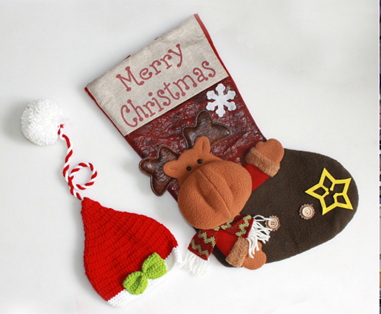 Fox 2 pcs Newborn Photography Santa Suit Sleeping Bag Socks