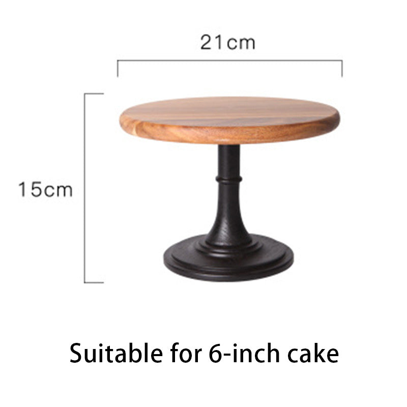 Fox Wooden Cake Smash Tray Shooting Props Solid Wood Pallet Dessert Cake stand