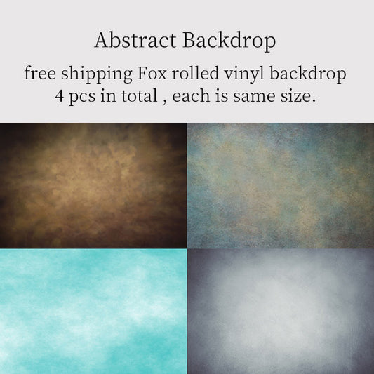Fox Rolled 4 Pcs Abstract Portrait Combination Vinyl Backdrop - Foxbackdrop