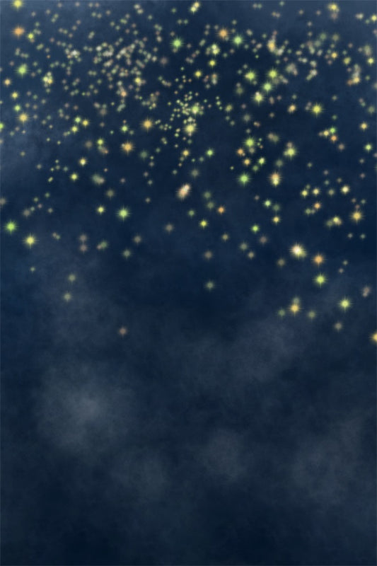 Fox Navy Blue Abstract Bokeh Portrait Vinyl Backdrop Designed By Ani Ghelichian