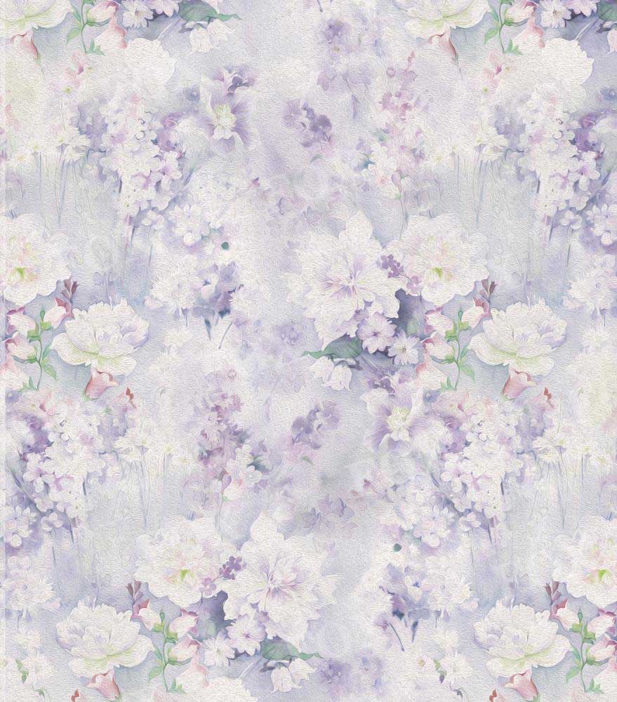 Fox Purple Flower Vintage Portrait Vinyl Backdrop for Photography