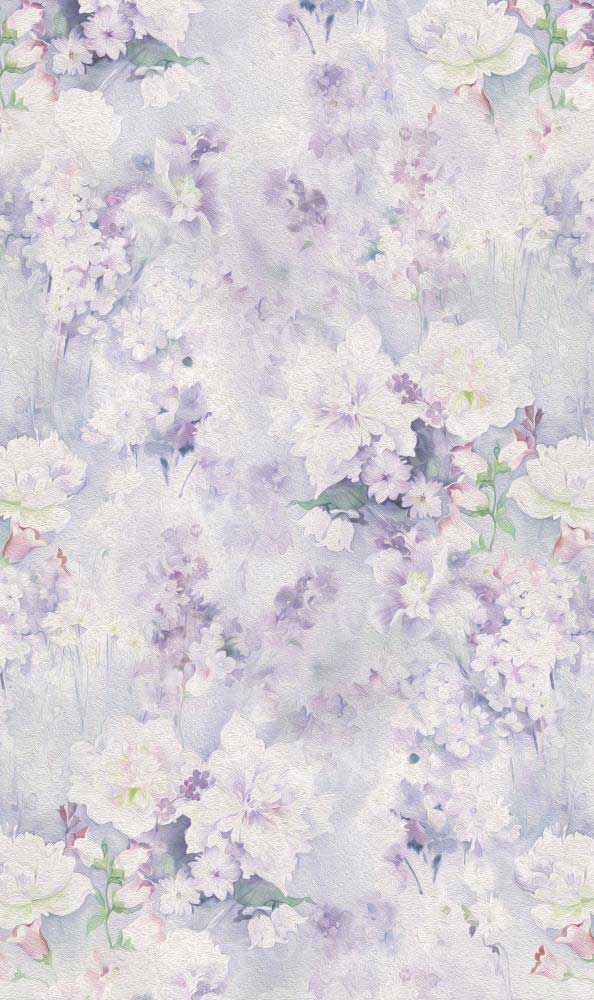 Fox Purple Flower Vintage Portrait Vinyl Backdrop for Photography