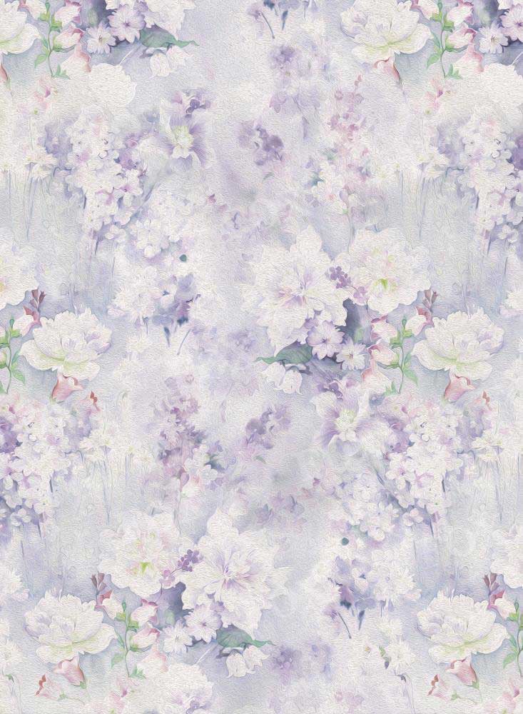 Fox Purple Flower Vintage Portrait Vinyl Backdrop for Photography