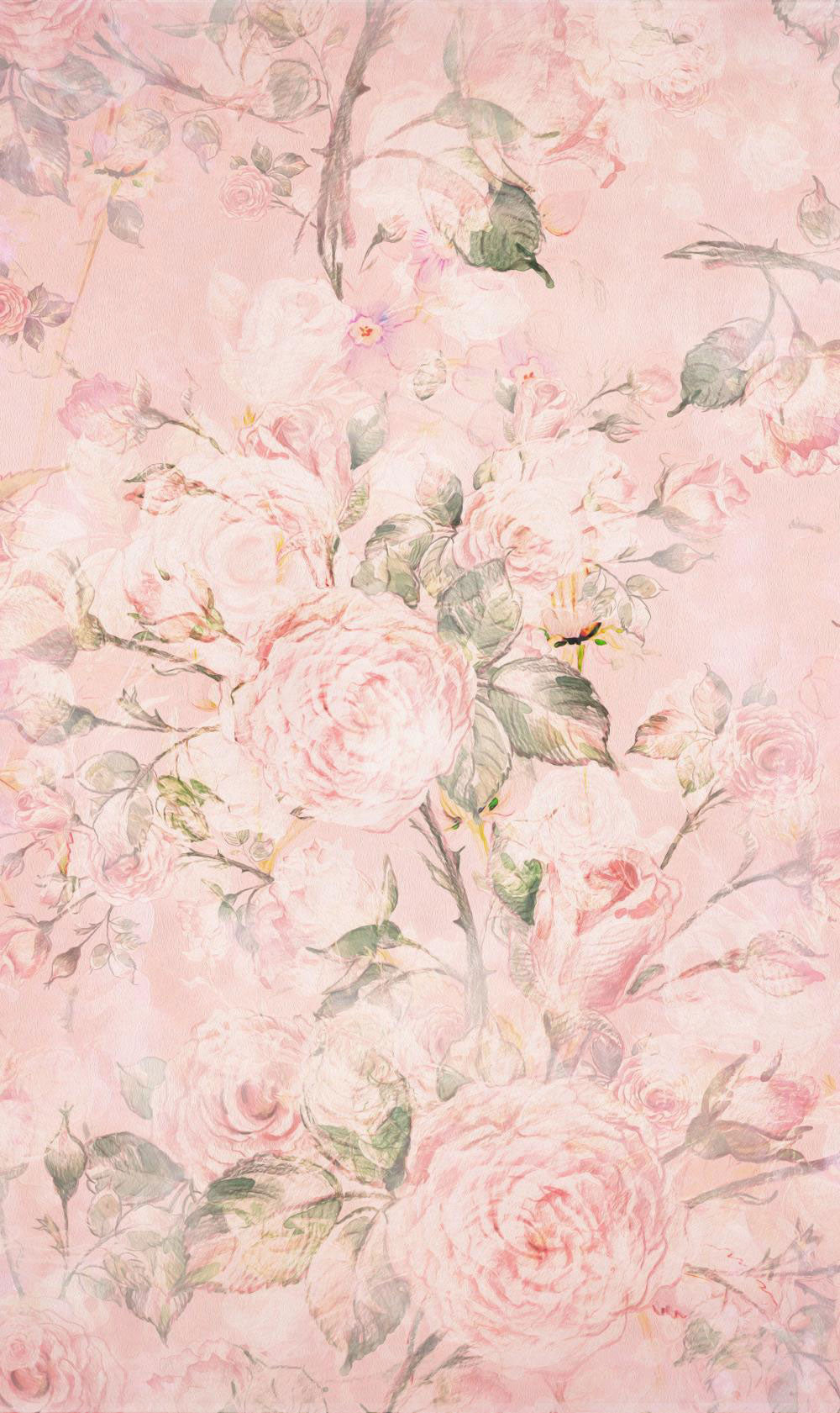 Fox Pink Rose Vintage Vinyl Backdrop for Photography