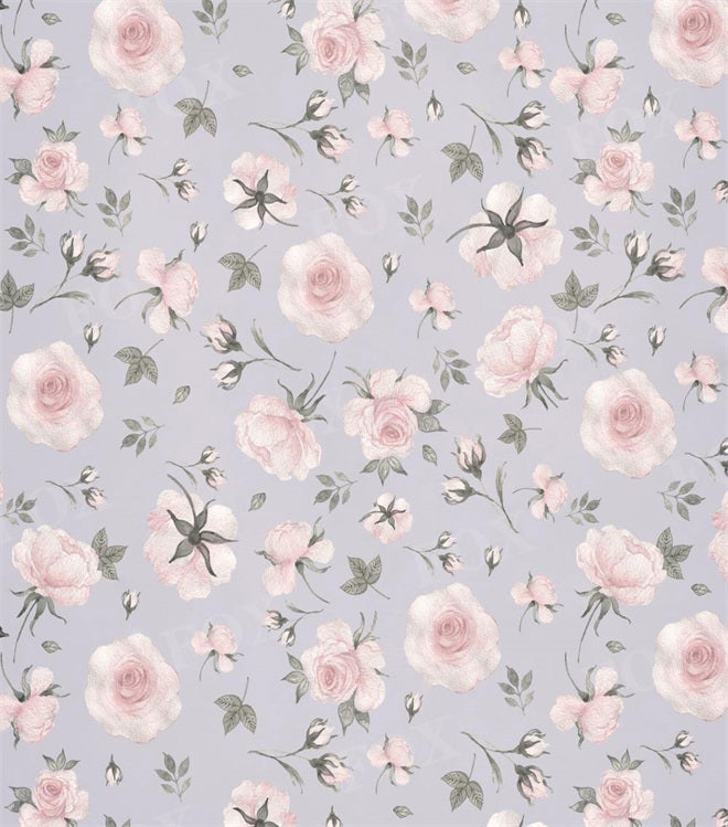 Fox Retro Flowers and Plants Vinyl Backdrop for Photography