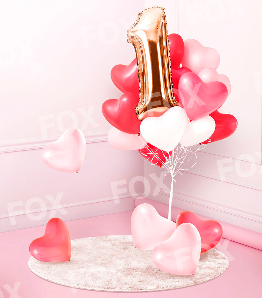 Fox Baby Party Balloons First Birthday Vinyl Photography Backdrop