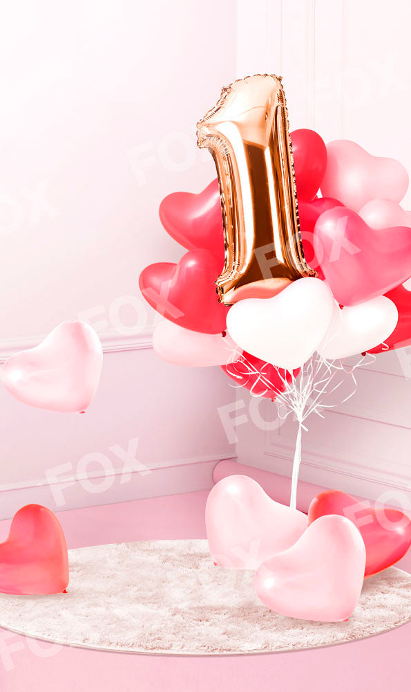 Fox Baby Party Balloons First Birthday Vinyl Photography Backdrop