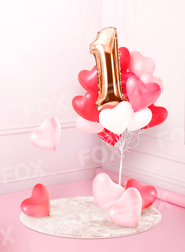 Fox Baby Party Balloons First Birthday Vinyl Photography Backdrop