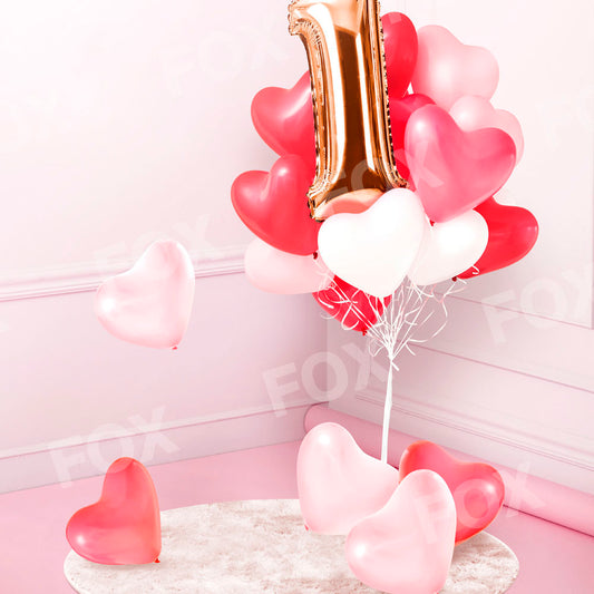 Fox Baby Party Balloons First Birthday Vinyl Photography Backdrop