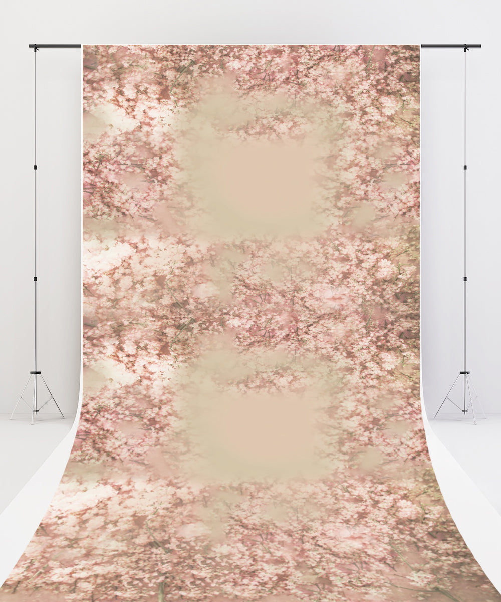 Fox Sweep Fabric Backdrop Small Flowers Spring for Photography