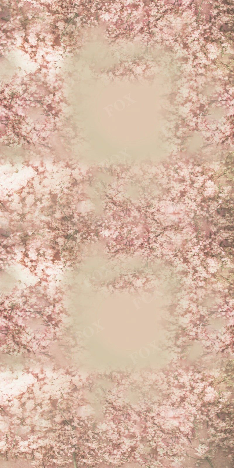 Fox Sweep Fabric Backdrop Small Flowers Spring for Photography