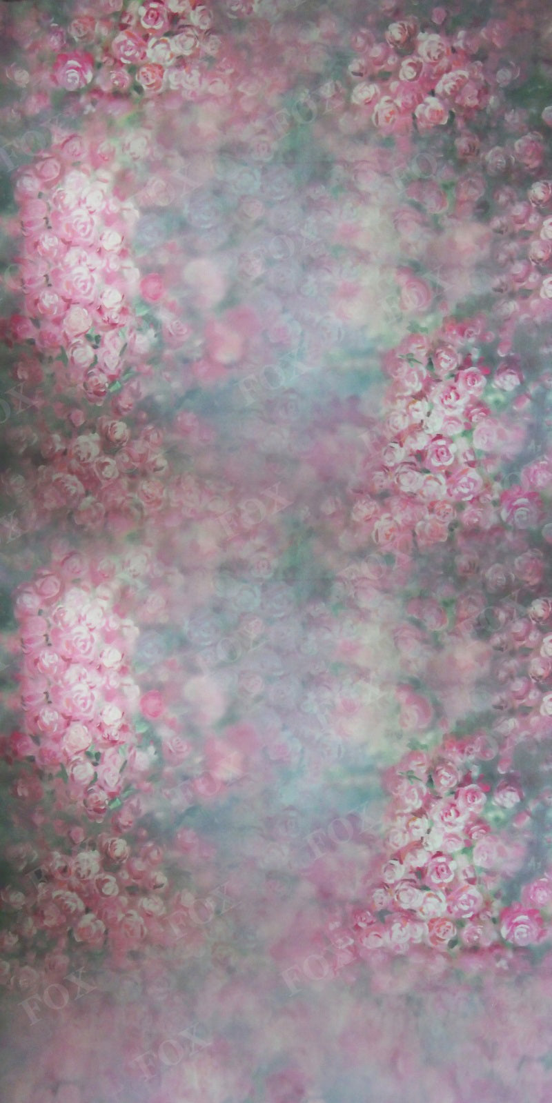 Fox Sweep Fabric Backdrop Pink Flower for Photography