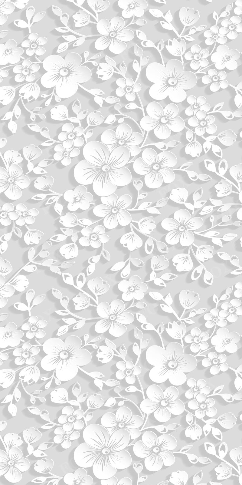 Fox Sweep Fabric Backdrop White Flower for Photography