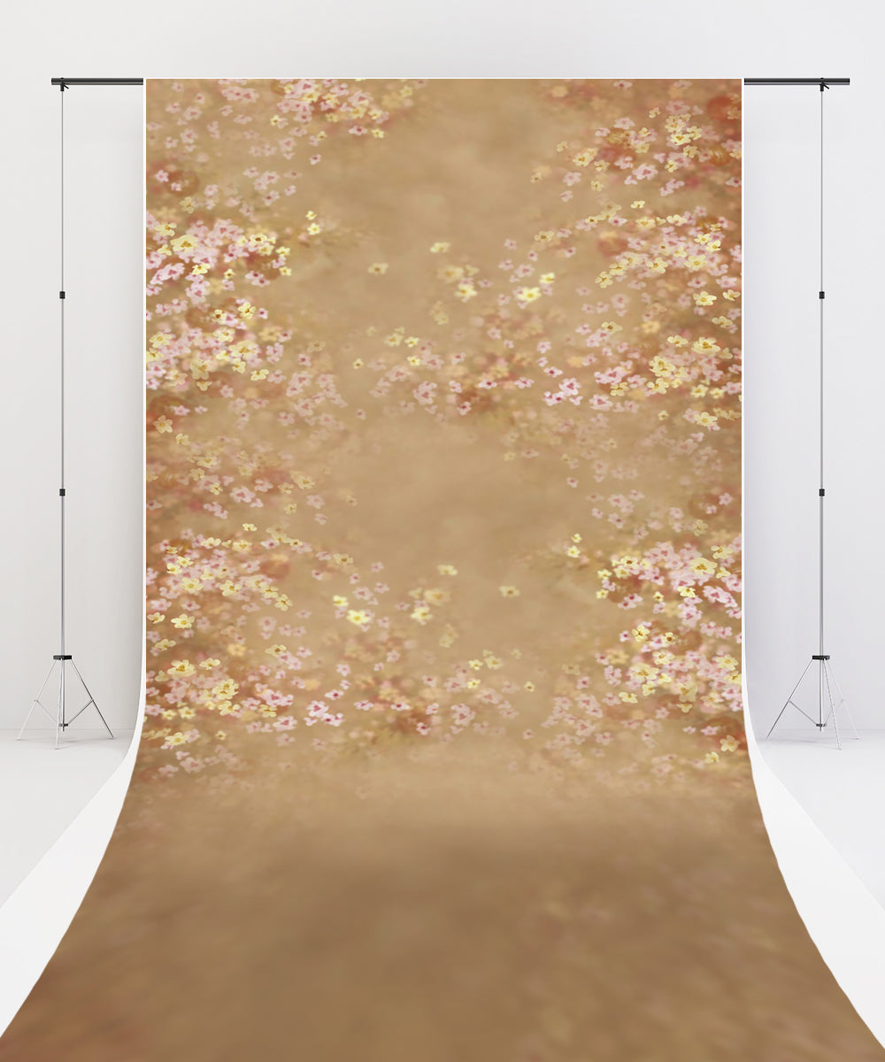 Fox Sweep Fabric Backdrop Little Flowers Champagne for Photography