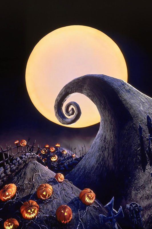 Fox Nightmare Before Christmas Halloween Fabric/Fabric/Vinyl Backdrop
