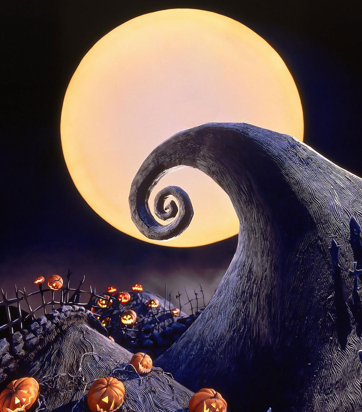 Fox Nightmare Before Christmas Halloween Fabric/Fabric/Vinyl Backdrop